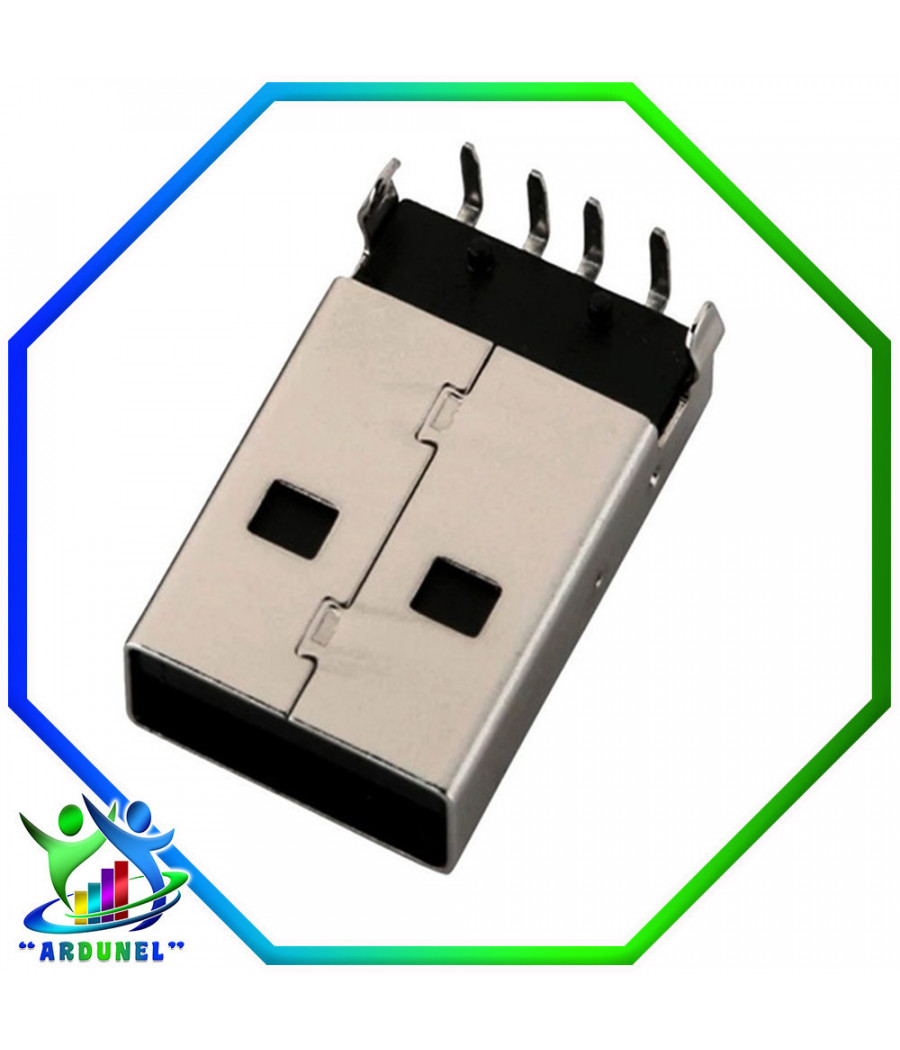 Conector USB-A Macho para Montajes