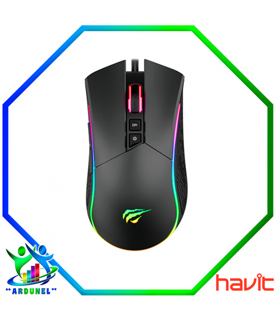 MOUSE GAMER RGB COLOR NEGRO...